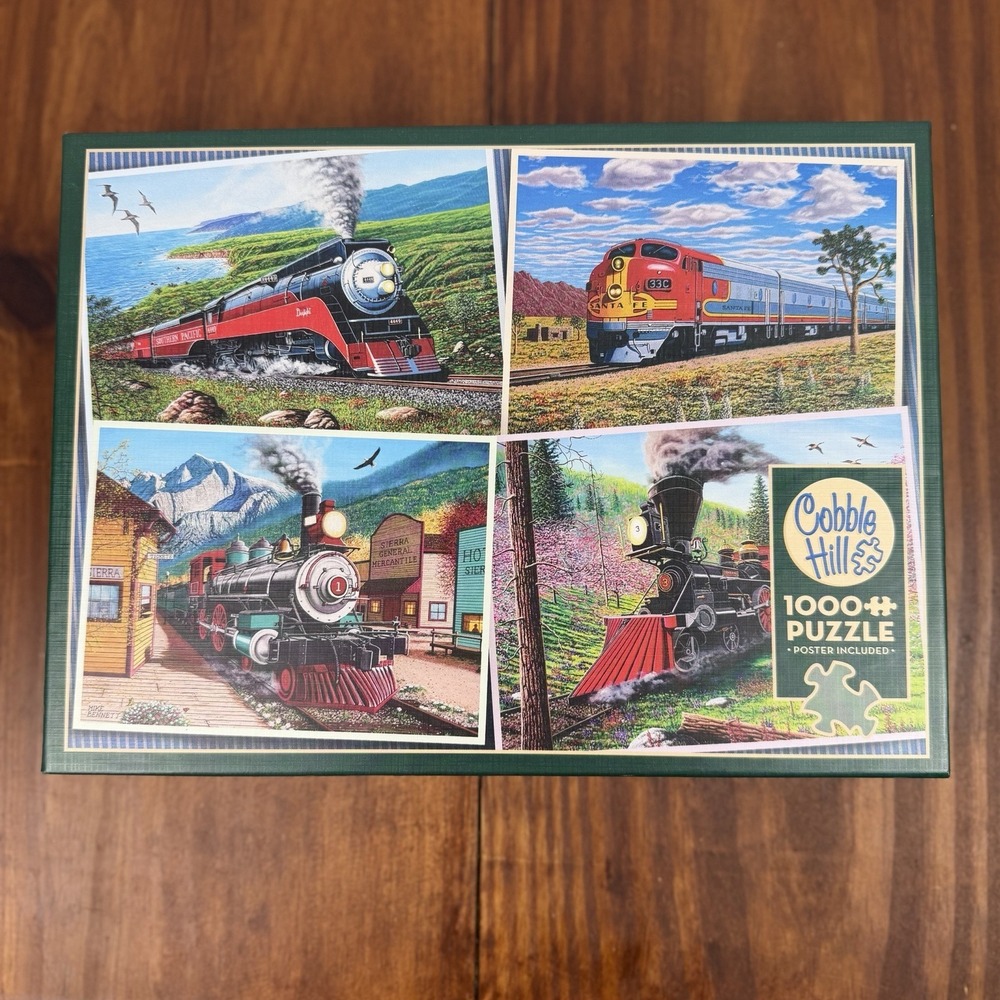 Historic Locomotives 1000 Piece Jigsaw Puzzle Cobble Hill New